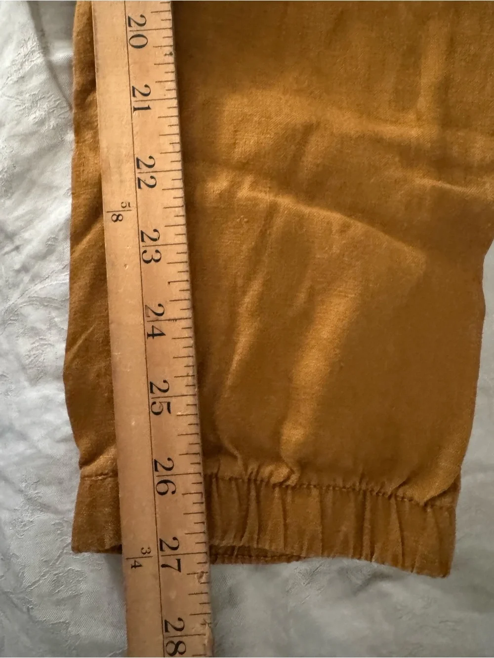 Athleta Womens Cabo Linen Jogger Elastic Waist Rust Brown Pants 4T Meas: 30x30